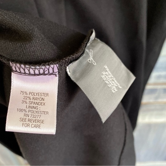 DANA Buchman Woman Black Tie Sleeveless Color Block Dress - Picture 11 of 11